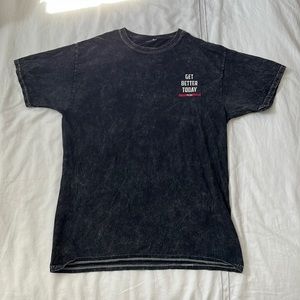 Men’s “Get Better Today” Workout Short Sleeve Shirt Black, White, & Red Size M